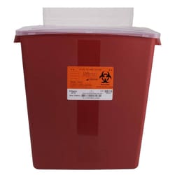 Med Vet International Medegen Sharps Container, 3 Gallon, Red/ Black, Large
