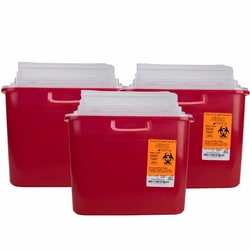 Med Vet International Medegen Sharps Container, Red Base 10.5in X 3.5in