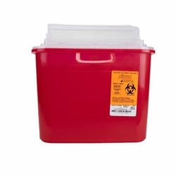 Med Vet International Medegen Sharps Container, 5.4qt, Red Base 10.5in