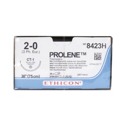 Med Vet International Ethicon Prolene Polypropylene Suture, Size 2-0, CT-1,