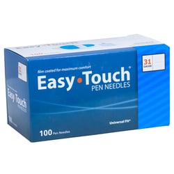 Med Vet International&nbsp;EasyTouch Pen Needles, 31G x 3/16in, 100/Box