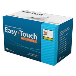 Med Vet International EasyTouch Safety Pen Needles, 30G x 5/16in, 100/Box,