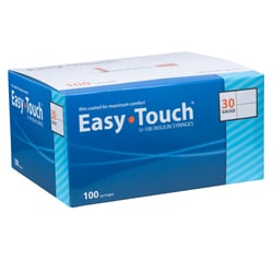 Med Vet International EasyTouch U-100 Insulin Syringes, 0.5ml, 30G x 0.5in,