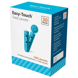 Med Vet International EasyTouch Twist Lancets, 30G, 100/Box, Quantity: