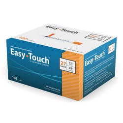 Med Vet International&nbsp;EasyTouch U-100 Insulin Syringe, 27G X 5/8in, 1mL, 100/Box