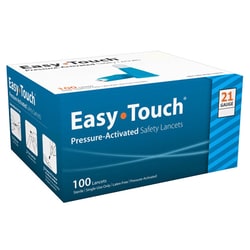 Med Vet International EasyTouch Pressure-Activated Safety Lancets, 21G