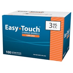 Med Vet International EasyTouch Luer Lock Tuberculin Syringe Barrels, TB,
