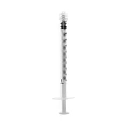 Med Vet International&nbsp;EasyTouch Luer Lock Syringe Barrels, Insulin, 1ml, 100/Box