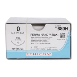 Med Vet International Ethicon Permahand Silk Suture, Size 0, FSL, 30In,