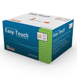 Med Vet International EasyTouch U-100 Insulin Syringe, 29G X 1/2in, 0.5mL,