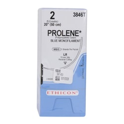 Med Vet International Ethicon Prolene Polypropylene Suture, Size 2, LR,