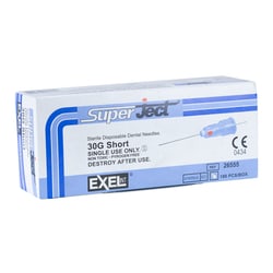 Med Vet International Exel Needle, 30G X21MM, Dental, 100/BX, 26555, Quantity: