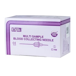 Med Vet International&nbsp;Exel Needle, 22G X 1in, Multi-Sample Blood Draw, 100/Box, 26505