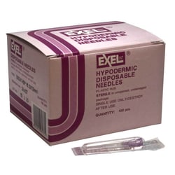 Med Vet International&nbsp;Exel Polyhub Needles, 30 Gauge x 1/2in, 100/bx