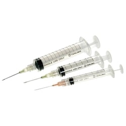 Med Vet International Terumo Syringe & Needle, 3mL, Luer Lock, 23GX 1in,