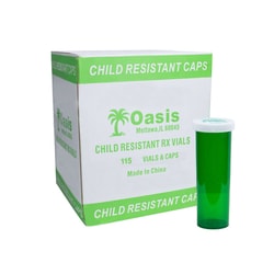 Med Vet International Green Prescription Vial, 60 Dram, 115/Case