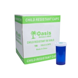 Med Vet International Blue Prescription Vial, 40 Dram, 200/Case