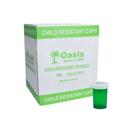 Med Vet International Green Prescription Vial, 20 Dram, 400/Case