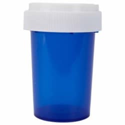 Med Vet International Blue Prescription Vial, 20 Dram, Reversible Cap, 270/Case