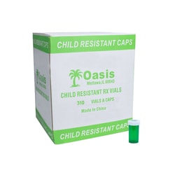 Med Vet International Green Prescription Vial, 13 Dram, 310/Case