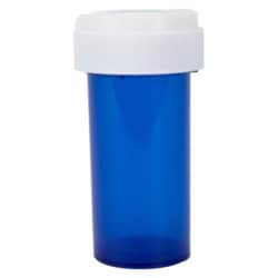Med Vet International Blue Prescription Vial, 13 Dram, Reversible Cap, 275/Case