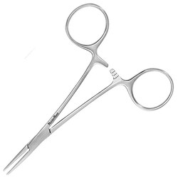 Med Vet International&nbsp;Miltex MeisterHand Halsted Mosquito Forceps, 4.75in, Curved, German, MH7-4