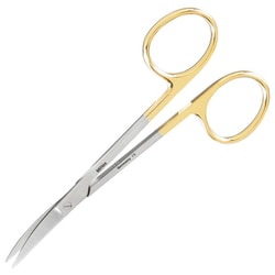 Med Vet International&nbsp;Miltex MeisterHand Iris Scissors, Tungsten Carbide, Straight, Fine, Sharp Points, German, 4.62in, MH5-304TC