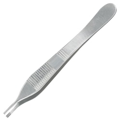 Med Vet International&nbsp;Miltex Brown-Adson Tissue Forceps, 4.75in, 7 X 7 Teeth, 12/Pack, EG6-124