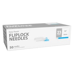 Med Vet International FlipLock Safety Needles, 23G x 5/8in, 50/Box