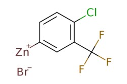 eMolecules​&nbsp;[4-Chloro-3-(trifluoromethyl)phenyl]zinc bromide, 0.5 M in THF | Synthonix |324.830 | C7H3BrClF3Zn | 0.000 | [Br-].FC(F)(F)c1cc([Zn+])ccc1Cl | 50ml | 812584961