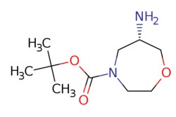eMolecules​&nbsp;Pharmablock  tert-butyl (6S)-6-amino-14-oxazepane-4-carboxylate  5g  812212507  PBLJD0791    1932377-93-9  [null]  216.281  C10H20N2O3