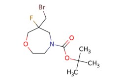 eMolecules​&nbsp;Pharmablock  tert-butyl 6-(bromomethyl)-6-fluoro-14-oxazepane-4-carboxylate  5g  788481391  PBZT371    2378501-48-3  [null]  312.179  C11H19BrFNO3