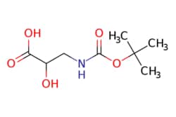 eMolecules​&nbsp;ChemScene  3-((tert-Butoxycarbonyl)amino)-2-hydroxypropanoic acid  5g  632274290  CS-0154399    218916-64-4  MFCD08275906  205.210  C8H15NO5