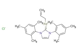 eMolecules​&nbsp;478980-04-0 | Allyl(1,3-dimesityl-1H-imidazol-2(3H)-ylidene)palladium(II) chloride | Ambeed | MFCD09039069 | 487.380 | C24H29ClN2Pd | 98.000 | [Cl-].Cc1cc(C)c(c(C)c1)-n1ccn(-c2c(C)cc(C)cc2C)[c]1=[Pd+]CC=C | 1g | 596331019