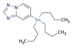 eMolecules​&nbsp;1245816-22-1 | 7-Tributylstannyl[1,2,4]triazolo[1,5-a]pyridine | Synthonix - Stock | MFCD17015011 | 408.177 | C18H31N3Sn | 97.000 | CCCC[Sn](CCCC)(CCCC)c1ccn2ncnc2c1 | 250mg | 525924365