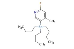 eMolecules​&nbsp;1245816-06-1 | 2-Fluoro-4-methyl-5-(tributylstannyl)pyridine | Synthonix - Stock | MFCD12827558 | 400.169 | C18H32FNSn | 95.000 | CCCC[Sn](CCCC)(CCCC)c1cnc(F)cc1C | 5g | 525917650