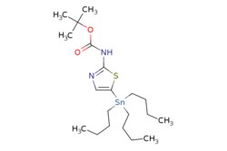 eMolecules​&nbsp;243972-26-1 | 2-(N-BOC)-5-(tributylstannyl)thiazole | Synthonix - Stock | MFCD07787377 | 489.310 | C20H38N2O2SSn | 96.000 | CCCC[Sn](CCCC)(CCCC)c1cnc(NC(=O)OC(C)(C)C)s1 | 5g | 525908817