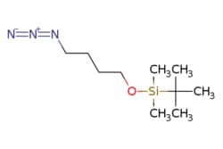 eMolecules​&nbsp;192586-55-3 | (4-Azidobutoxy)(1,1-dimethylethyl)dimethylsilane | Synthonix - Stock229.399 | C10H23N3OSi | 97.000 | CC(C)(C)[Si](C)(C)OCCCCN=[N+]=[N-] | 5g | 525907044