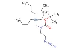 eMolecules​&nbsp;1639963-43-1 | tert-butyl (2-Azidoethyl)((tributylstannyl)methyl)carbamate | Synthonix - Stock | MFCD31536789 | 489.292 | C20H42N4O2Sn | 95.000 | CCCC[Sn](CCCC)(CCCC)CN(CCN=[N+]=[N-])C(=O)OC(C)(C)C | 1g | 525906959