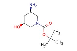 eMolecules​&nbsp;J & W PharmLab LLC  (3R5S)-3-Amino-5-hydroxy-piperidine-1-carboxylic acid tert-butyl ester  1g  525315102  60R1188  97.000  1932513-59-1  [null]  216.281  C10H20N2O3