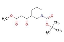 eMolecules​&nbsp;891494-65-8 | TERT-BUTYL 3-(3-METHOXY-3-OXOPROPANOYL)PIPERIDINE-1-CARBOXYLATE | AstaTech | MFCD11974562 | 285.340 | C14H23NO5 | 95.000 | COC(=O)CC(=O)C1CCCN(C1)C(=O)OC(C)(C)C | 5g | 454128628