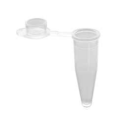 Chemglass Life Sciences&nbsp;PCR Reaction Tube, 0.2 mL, Natural, Flat Cap