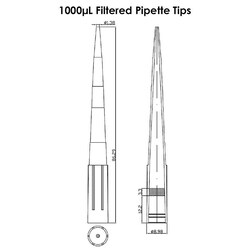 Chemglass Life Sciences&nbsp;Chemglass Pipette Tip, 1000 μL Sterile Barrier, Bulk Packed (CLS-3499D-1XL)