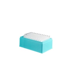 Chemglass Life Sciences&nbsp;Chemglass 250 μL Automation Clear Pipette Tips for Beckman Systems, Sterile - 96 tips/rack, 10 racks/pack (50 racks/case)