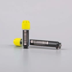 Chemglass Life Sciences&nbsp;Cryogenic Vial, 4.0 mL, 3D Barcode, External Thread, Caps Separated, Sterile (SBS Format)