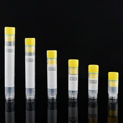 Chemglass Life Sciences&nbsp;Chemglass 2D Barcode 1.2 mL Cryogenic Vial, Self-Standing, Internal Thread, Sterile