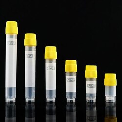 Chemglass Life Sciences&nbsp;Chemglass 2.0 mL Cryogenic Vial, Self-Standing, External Thread, Sterile, Permanent 2D Barcode, Racked