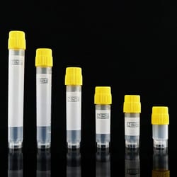 Chemglass Life Sciences&nbsp;Chemglass 1.2 mL 2D-barcoded Cryogenic Vial - Self-standing, External Thread, Sterile, Racked (81/rack, 1,134/case)