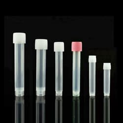 Chemglass Life Sciences&nbsp;10 mL Transport Tubes, Shorter, Caps Separated, Sterile, 200 Tubes/Bag