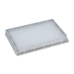 Chemglass Life Sciences&nbsp;Chemglass 0.1 mL 96-Well PCR Plate, Semi-Skirt, Clear, A1 Notch, 25/Pack